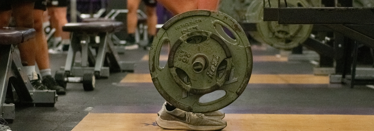 Athlete lifting weights